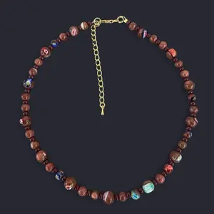 Millefiori Goldstone Bead Necklace