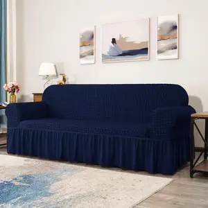 Elastic 1-4 Seater Sofa Cover, Pure Color Non-slip Dust-proof Slipcover for Living Room & Outdoor, All Seasons Universal Sofa Protector