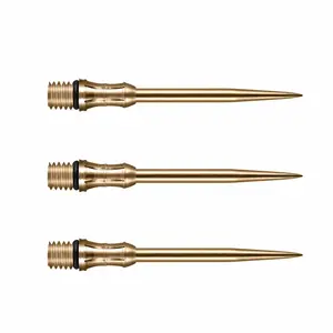 Shot Darts Crown Conversion Points Darts Tips - 4.25mm Stainless Steel, Gold Titanium Coated, Aerodynamic, Secure Fit, Set of 3