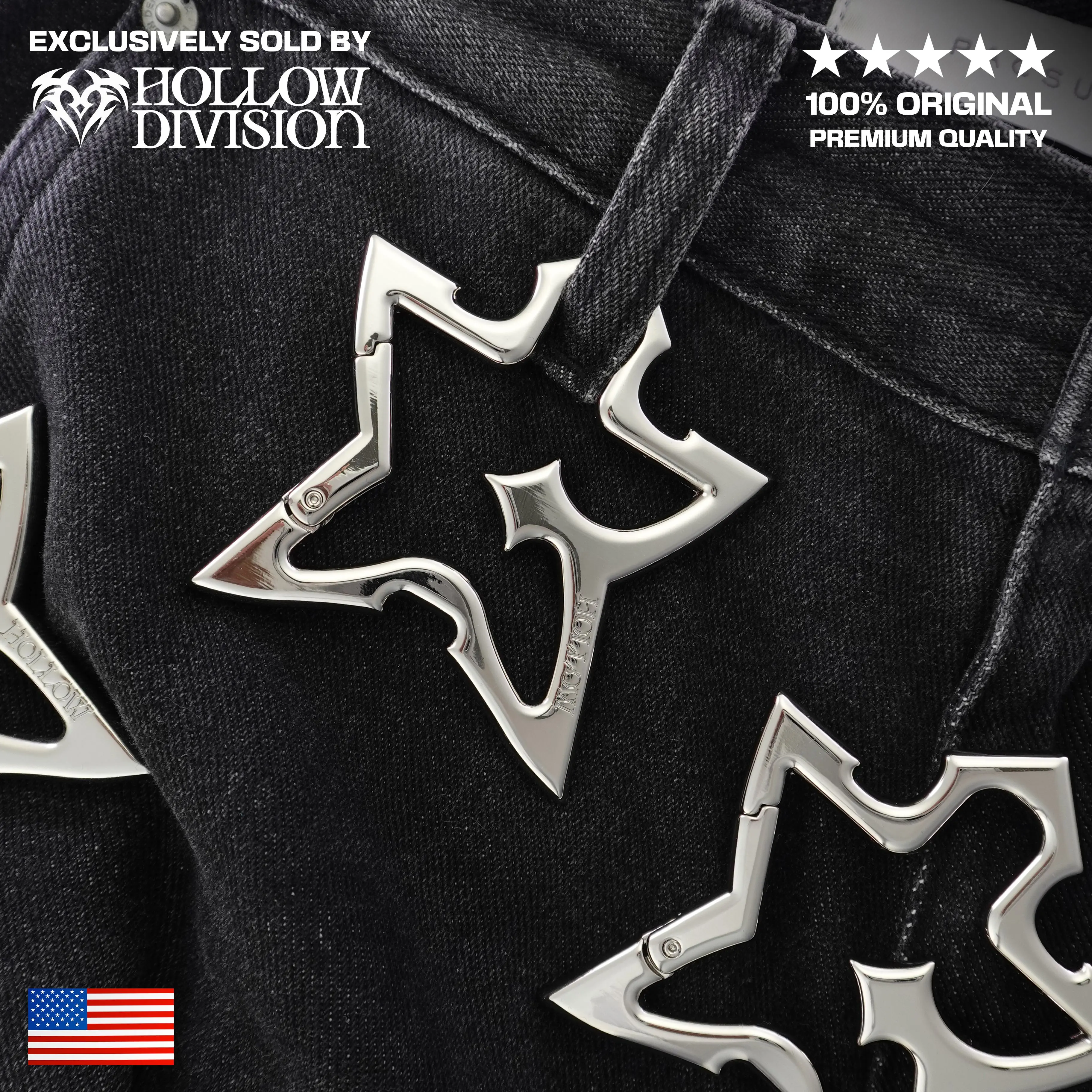 Hollow Star Keeper Carabiner - Original Ninja Star Metal Keychain