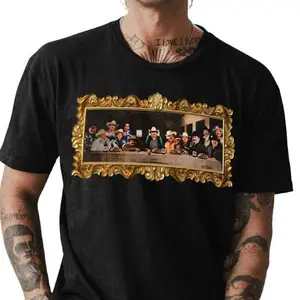 Norteños White Or Black Cotton Tee - Ultima Cena Nortena Featured Unisex Tshirt Tshirt