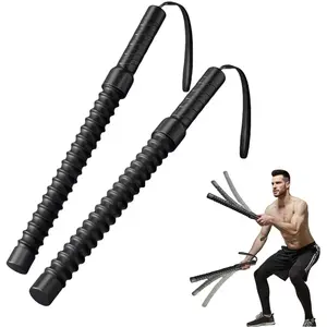 2 pieces of adult battle ropes with spring rods for fitness training, home gym equipment, arm muscle workout ropes for men and women, used for strength training and fitness exercises, Gym Accessories