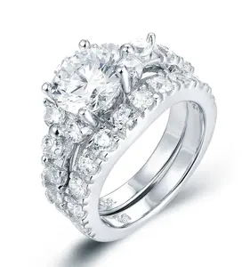 Janefashions 925 STERLING SILVER WEDDING BAND ENGAGEMENT RING RINGS SET SIZE 2.5-15 SR2216
