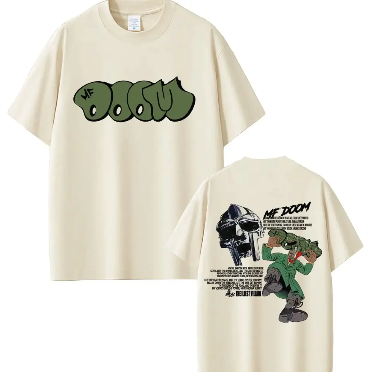 Rapper Mf Doom Album Madvillainy Graphic T-shirt Men Women Hip Hop Fashion Vintage T-shirts Male Casual Cotton unisex T Shirt 9TD Crewneck Menswear