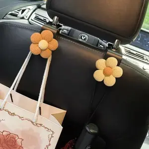 2pcs Multi functional car hooks, seat back hooks hidden car hooks in the rear seats, cute flower hooks, Car Seat Decorative, Car Backseat Organizer, Car Storage Organizers, car interior accessories