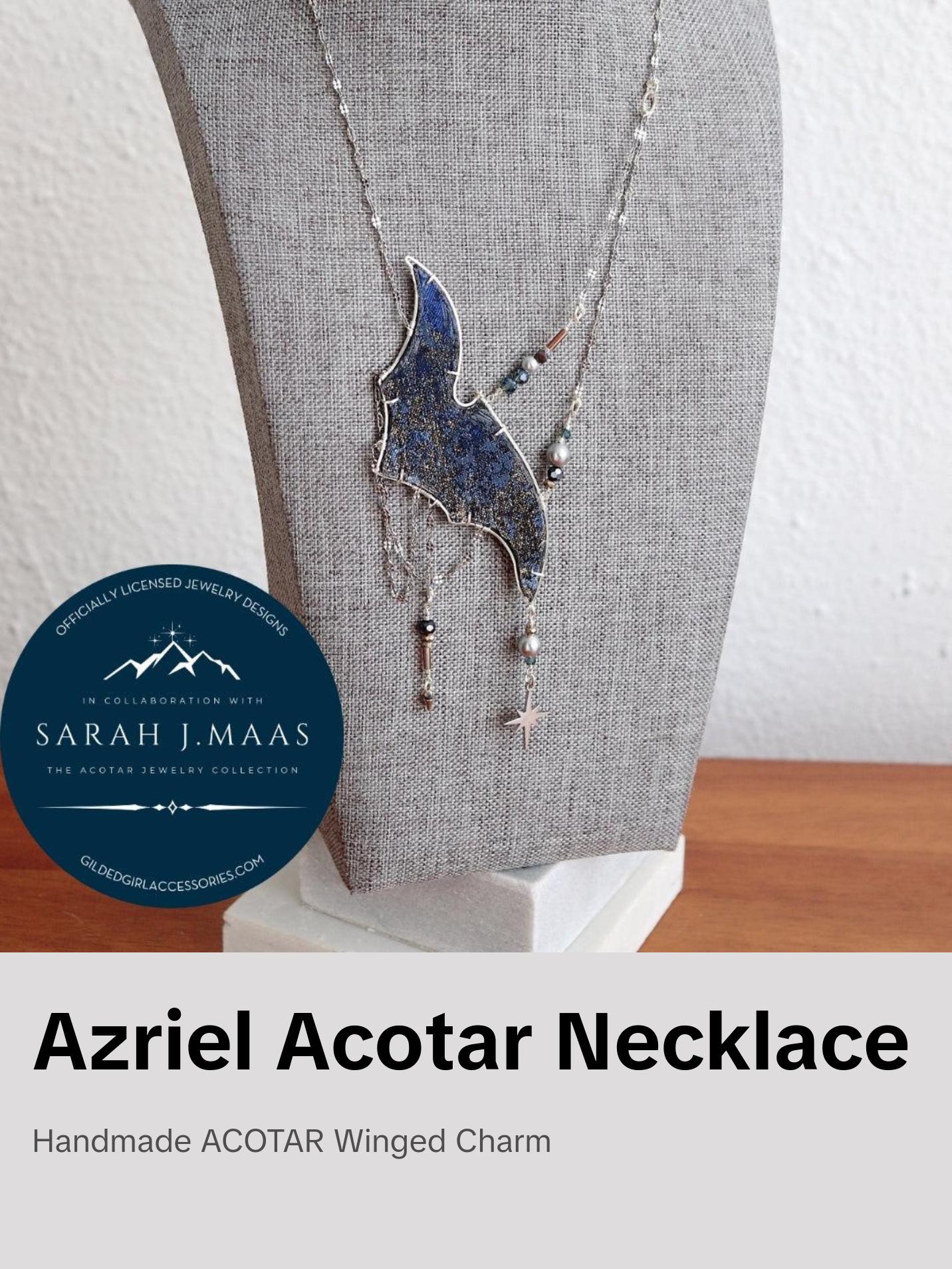 The Azriel Necklace Officially Licensed ACOTAR Necklace in Sterling Silver & Stainless-Steel