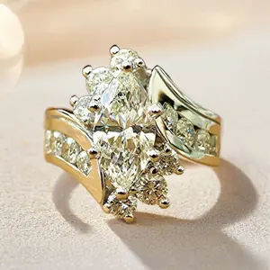 Elegant Oval-shaped Cubic Zirconium Copper Engagement Ring for Women - A Promise Ring for A Bride A Wedding Gift promise ring for gf