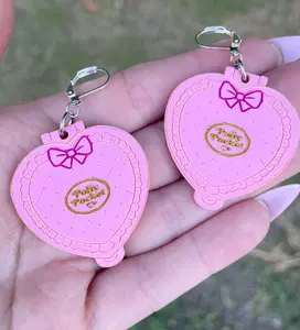 Polly Pocket Heart Compact - Earrings