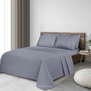 Sheet Set - Deep Pockets 16" - Microfiber Bed Sheets Set - Wrinkle Free Cooling Sheets Silky Soft Easy Care Machine Washable Hotel Bedding with 3 Line Embroidery