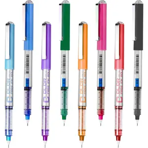 0.5mm Liquid Ink Rollerball Pens 8 Assorted Colors, Needle Tip Extra Fine Point Quick Dry Ink Pens Smooth Writing for Journaling Note Taking Office Doodling & Gifts