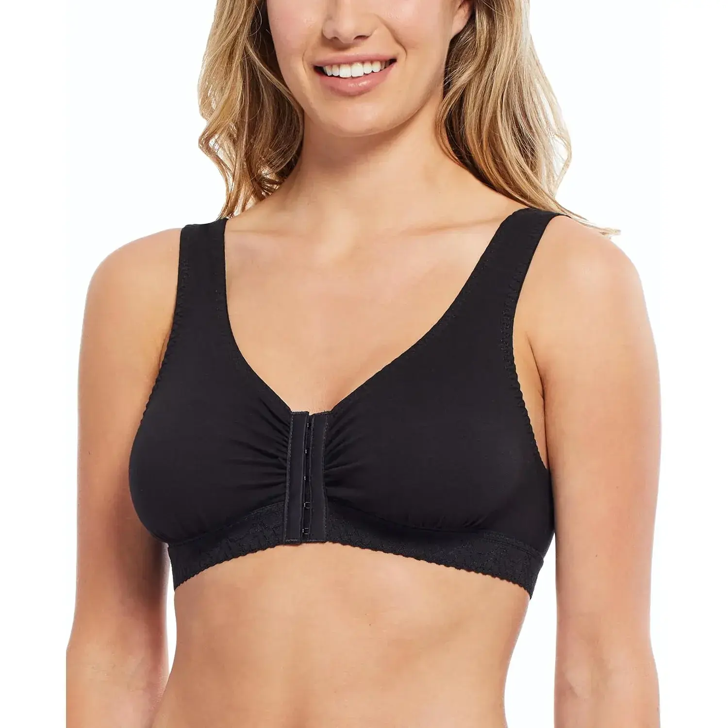 Full-Freedom Front Closure Bra, Perfect Wireless Cotton Sleep Bras for Women