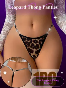 Elegant Butterfly Chain Thong Panties, Low Waist Thin Underwear for Women, All Seasons, Perfect Gift for Holidays/birthdays