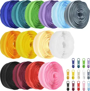 42 Yards 14 count Zippers by 5 Nylon Coil in Assorted Colors with 112 Zipper Sliders Pull  for DIY Tailor Sewing Crafts Supplies, 14 Color
