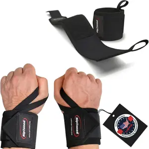 Rip Toned Wrist Wraps for Weightlifting – USPA & USAPL Approved 18" Wrist Straps for Powerlifting – Adjustable, Durable Gym Wraps with Thumb Loop – Maximum Support for Men & Women