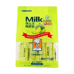 MILK CLASSIC Melon Flavored Rice Crackers 240g - Healthy Baked, Crispy & Light Korean Snack