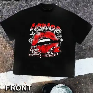 CANCOS,NO LOVE GET MONEY, Men's Cotton Graphic Tees Price Streetwear T-shirt, Round Neck, Loose Fit, Fall & Holiday Travel, Unisex, Y2K Style 2000s  vintage  tops