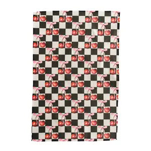 SINGLE SIDED-Checker Cherries Hand Towel