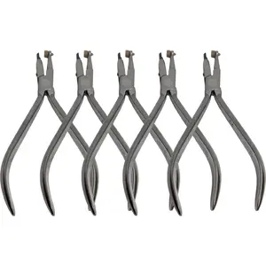 Set x 5 Dental Orthodontic Adhesive Removing Pliers with Studs High Heat Pads 6mm / One-Year Warranty - Made for The USA by Premium Orthodontics - Orthodentalusa Corp. (N21150427)