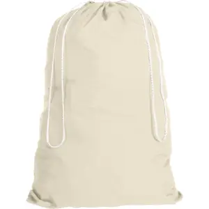 Whitmor Durable Polycotton Laundry Organizer Bag - 20x30 in, Drawstring Closure, Machine Washable Home Supplies Laundry Accessory for Clothes, Accessories