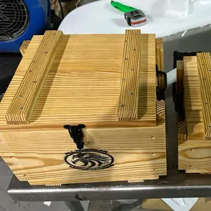 5.56 Crate - Wooden Product with Unique Design and Logo Displayed