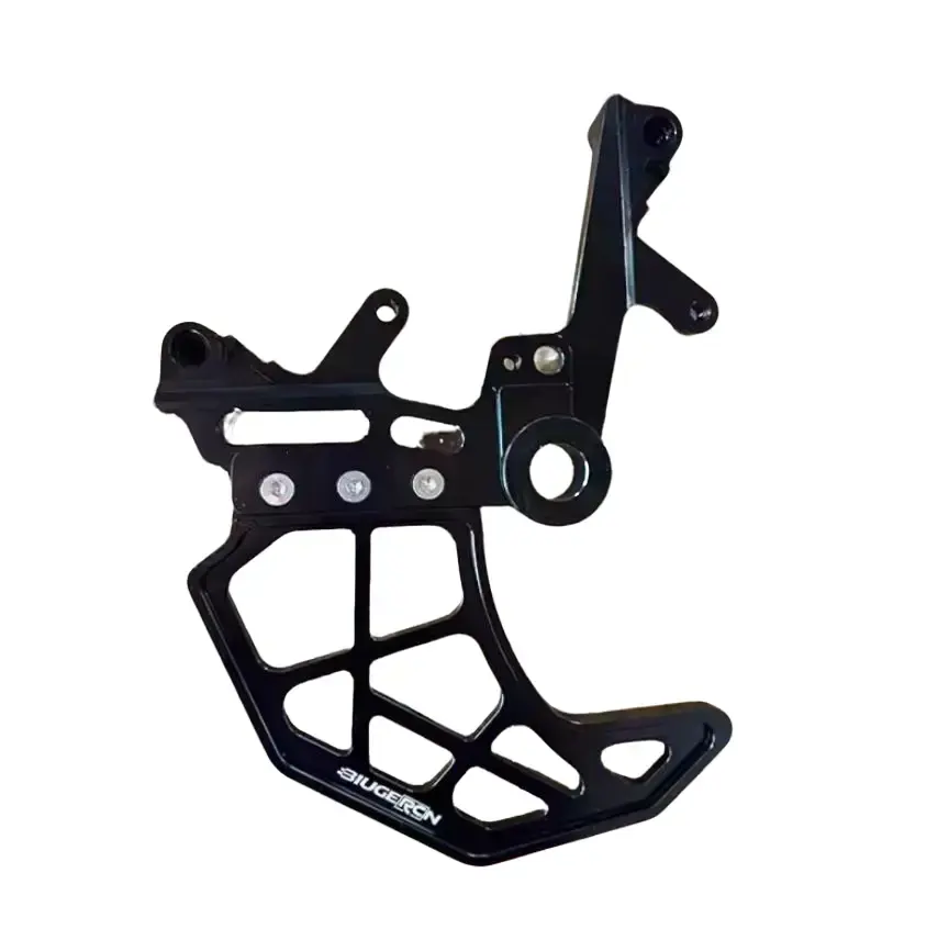 SURRON Ultra Bee Dual Caliper Mount - Bolt-On CNC Machined Aluminum Bracket with Integrated Chain Guard & Guide, Dual Caliper Compatibility for High-Speed/Stunt Riders, Increased Braking Force & Better Control, Integrated Chain Guide Design, High-Performa