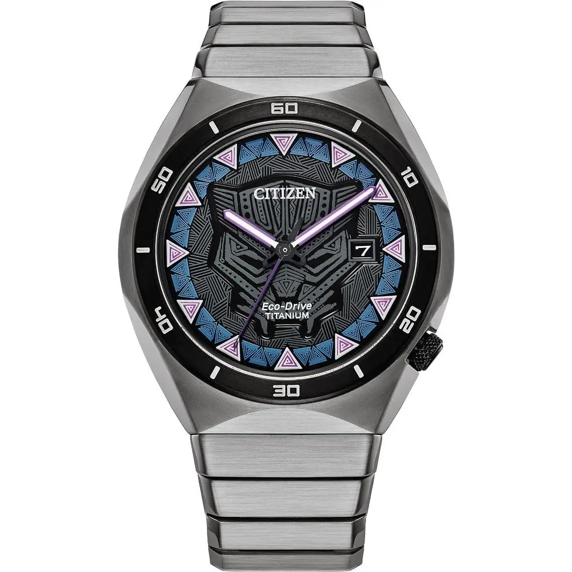 Citizen Black Panther Eco-Drive Black Dial Mens Watch AW1668-50W