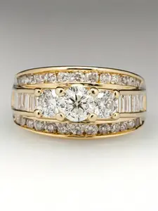 1 PC Classical Cubic Zirconia Ring For Women For Wedding Engagement Party Jewelry Valentine's Day Gift Solitaire Ring Solitaire Stackable Rings