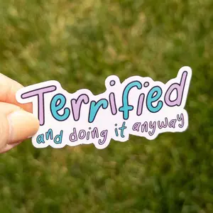 Terrified Sticker Vinyl 3 inch Gift Decoration