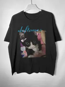 New! Deftones Around The Fur Cute Cat Unisex T-Shirt – Classic Rock Band Graphic Unisex Cotton Tee