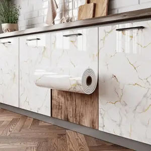 Convenience Store Decoration Preferred Faux Marble Smooth Wall Sticker Seamless White Texture Self Adhesive Wallpaper Cashier Counter Wall Decoration Suitable for Convenience Store Shopping Area Multiple Sizes and Colors Convenient Atmosphere Full