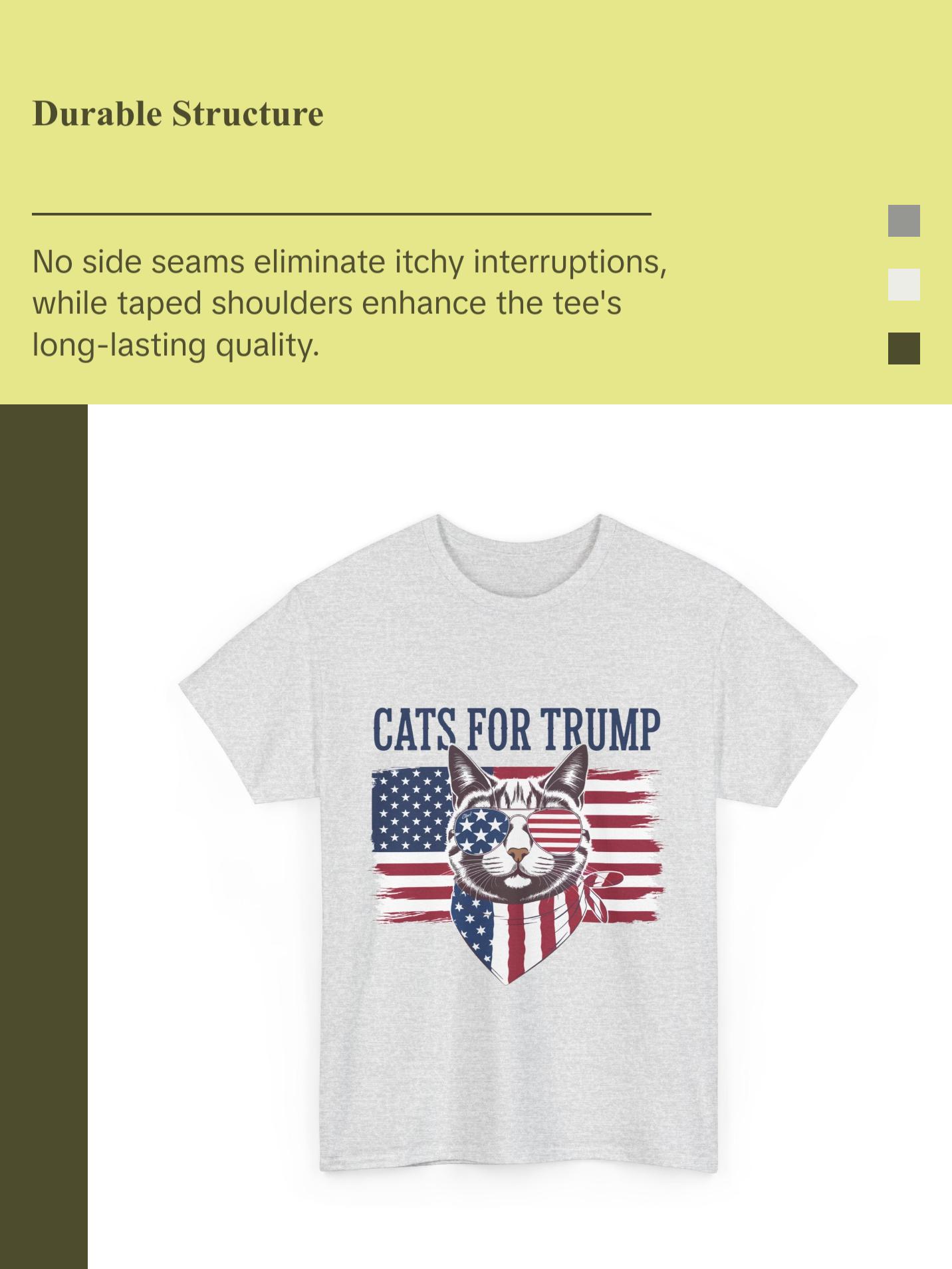 Cats For Trump - Unisex Heavy Cotton Tee
