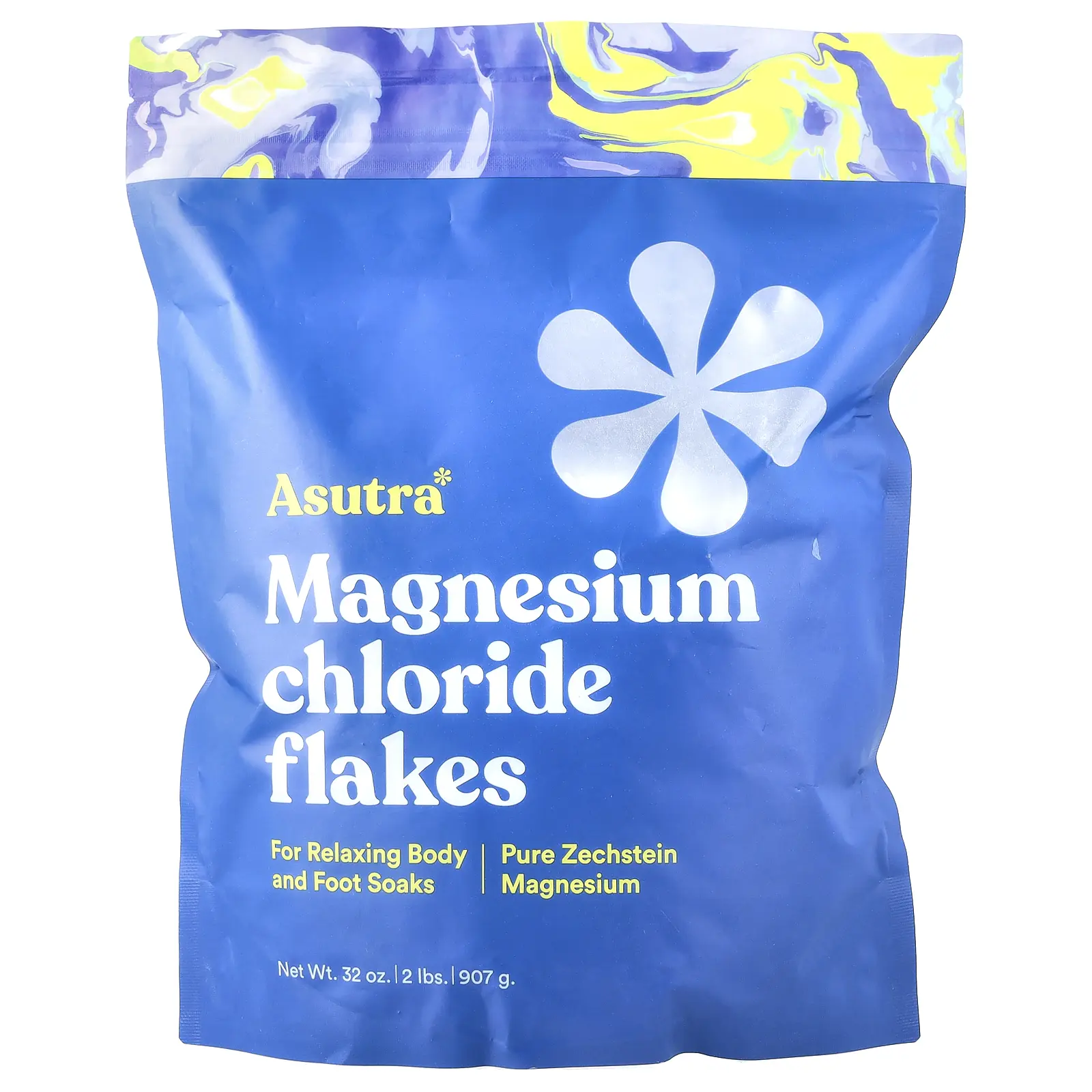 Asutra Magnesium Chloride Flakes, 32 oz (907 g) | HSA/FSA Eligible Asutra Magnesium Chloride Flakes, 32 oz (907 g) | HSA/FSA Eligible