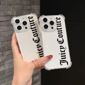 Fashion J-J-Juicy C-C-Couture Phone Case Suitable for iPhone 17 16e 16 15 14 13 12 11 Mini Pro Max Air X XR XSMAX 8 7 Plus Anti Fall Transparent Soft Back Cover