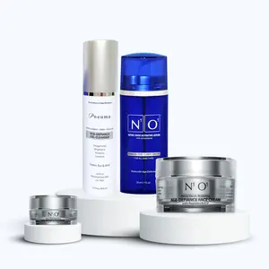 N1o1 Nitric Oxide Age-Defiance Skincare System - Gel Cleanser, Serum, Eye Cream & Face Cream - Anti-Aging Formula with Vitamin, Hyaluronic Acid, Epidermal Growth Factors, Complex Peptides