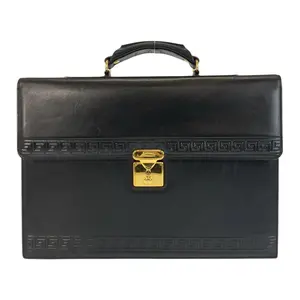 Pre-owned VERSACE Calfskin Tote Bags Leather Briefcase