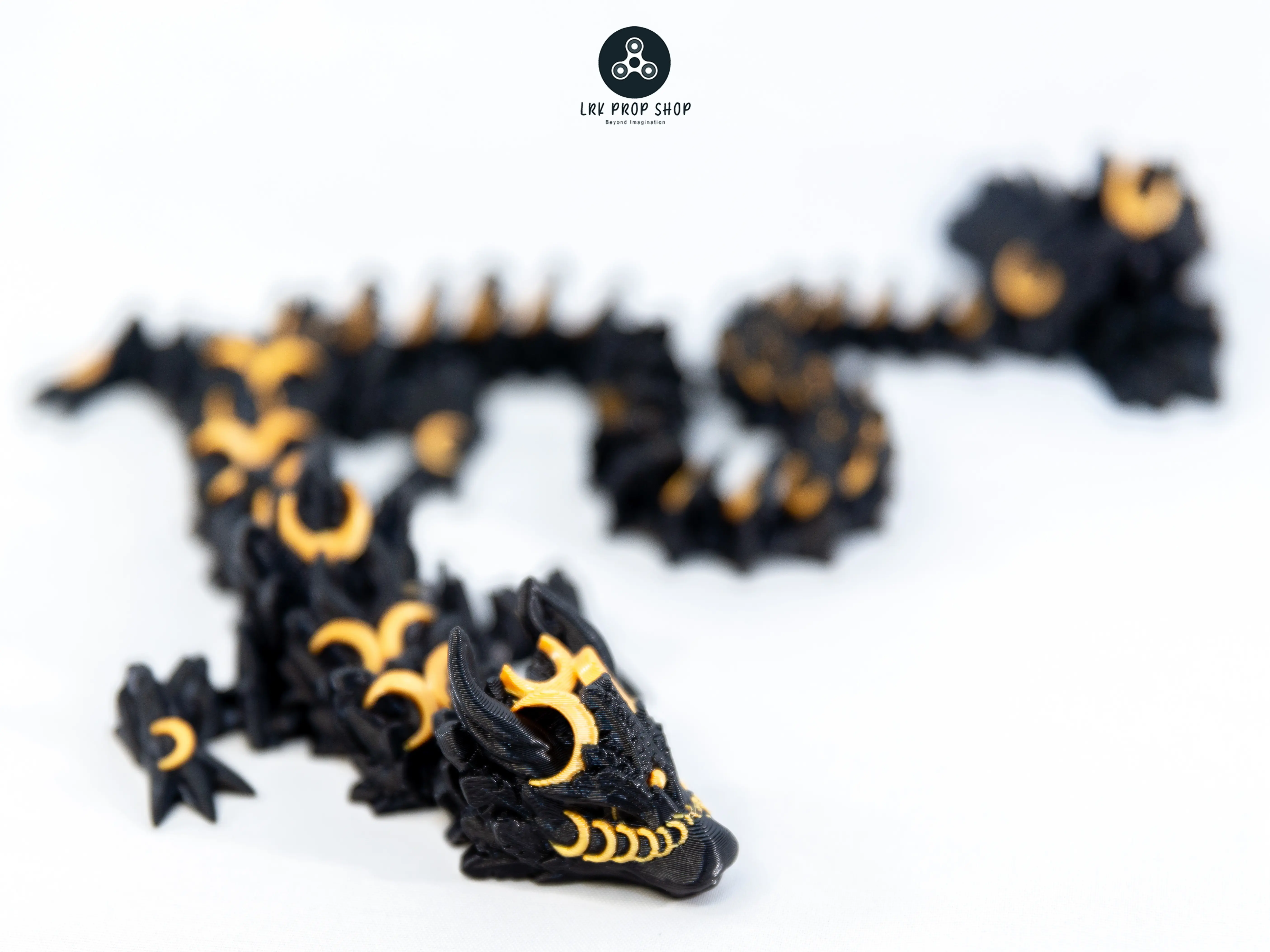 16 Inch Articulated Mystic Lunar Dragon Figurine -  Moon Dragon - Large Moon Dragon -  Large Lunar Dragon statue - Giant Lunar Dragon figurine - Mystic Lunar Dragon Figurine