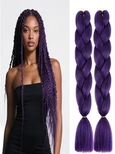2pcs Color Braiding Hair Synthetic Braids Hair Extensions 24 Inch Color Braiding Braids for Box Braids Twist Crochet Braids 100g