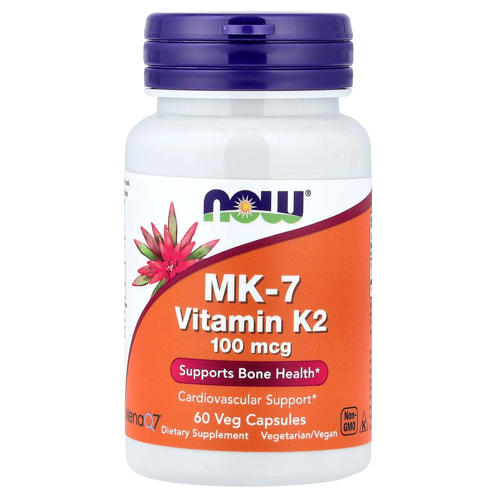 NOW Foods MK-7 Vitamin K-2, 100 mcg, 60 Veg Capsules NOW Foods MK-7 Vitamin K-2, 100 mcg, 60 Veg Capsules