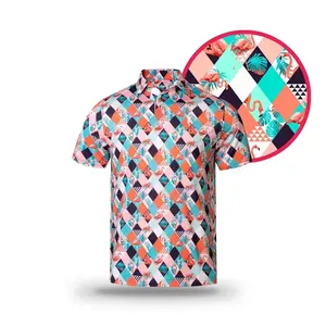 Flamingo Dreams Golf Polo Vibrant wild fun design