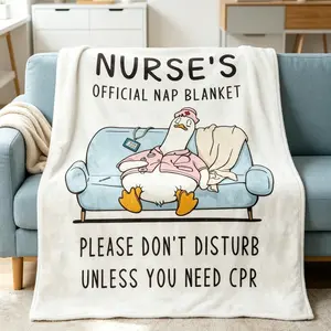 Nurse Gift Flannel Blanket, Soft Cozy Throw Blanket for RN LPN, Nurses Week Appreciation Gift, Nursing Student Graduation Gift