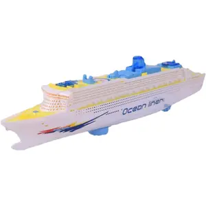 Ocean Liner Children's Cruise Ship Model with Flashing Sound System and Music Navigation Electric Toy for Easter Gifts