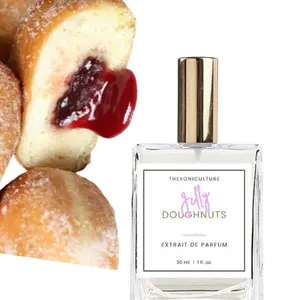 Jelly Donuts Doughnuts Extrait De Parfum 1oz/30l Sweet, fried dough glazed with a generous amount of vanilla sugar filled with sweet and yummy, delicious strawberry jam; tiny puffs of powdered sugar complete this sweet, scrumptious delight! Super