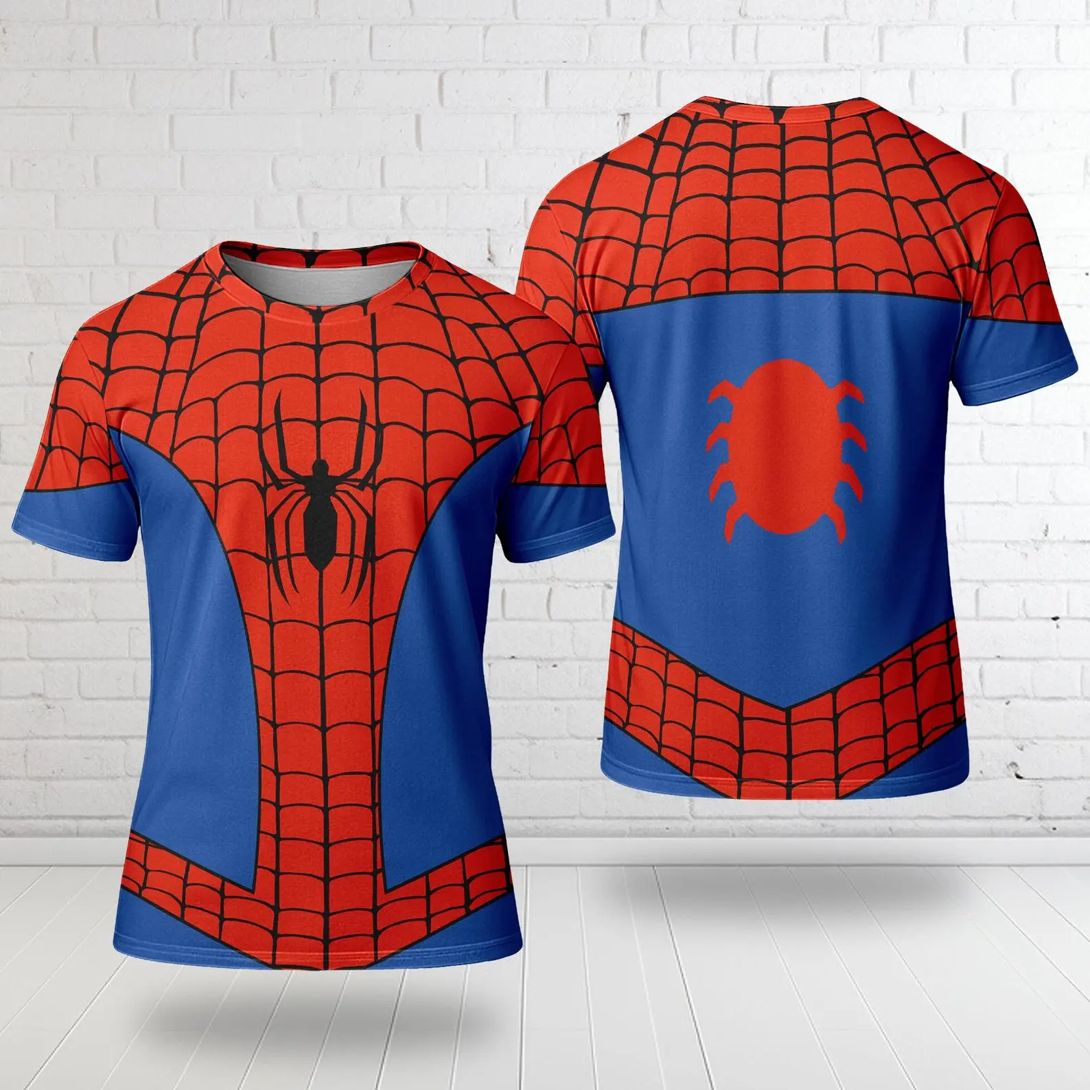 Spidey Costume Men 3D T-Shirt, Spidey Hero Halloween Party Shirt, Spidey Suit Cosplay, Superhero Lover Halloween Group Matching Tee