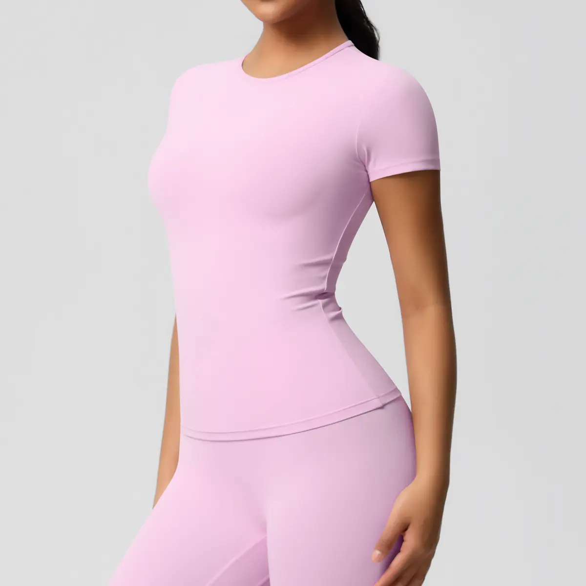 7103 short sleeved cherry blossom powder