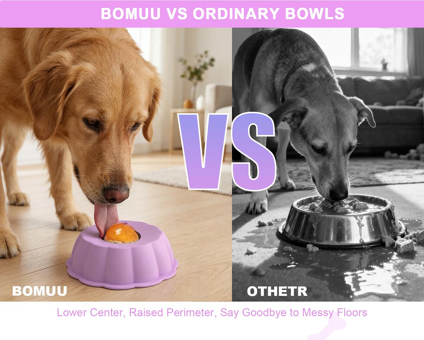 BOMUU Slow Feeder Dog Bowl, Anti-Choke, Lickmat, Solves, Dog Anxiety, post-op nutrition, Boosts , DogGutHealth, 360° Rotating Roller, For Fast Eaters ,6.4 oz Capacity BOMUU Slow Feeder Dog Bowl, Anti-Choke, Lickmat, Solves, Dog Anxiety, post-op nutrition, Boosts , DogGutHealth, 360° Rotating Roller, For Fast Eaters ,6.4 oz Capacity