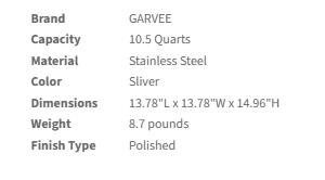 [FLASH SALE] Garvee 13.7QT Commercial Soup Kettle With Anti-Scald Handle & Stainless Steel Insert For Restaurants Catering Buffet Party, Portable, Hinged Lid