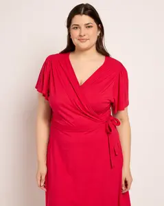 Plus Size Wrap Dress