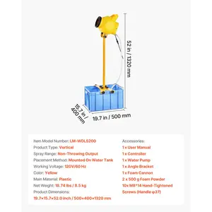 VEVOR Foam Machine, Adjustable Angle Control Foam Cannon Party Machine, Bubble Cannon with 37QT Water Tank, Stable Vertical Design, Dense Foams Maker for Gatherings, Celebrations Party