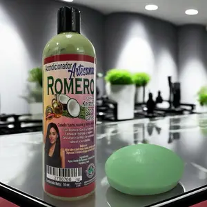 COMBO DE ACONDICIONADOR ARTESANAL y JABÓN DE BARRA - ROMERO, KERATINA, ACEITE DE COCO Y CANELA