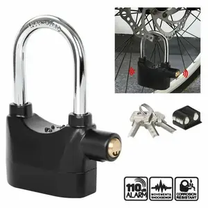 Alarm Lock 110dba Universal Security Alarm Lock System Anti-Theft for Door Motor Bicycle Padlock with 3 Keys